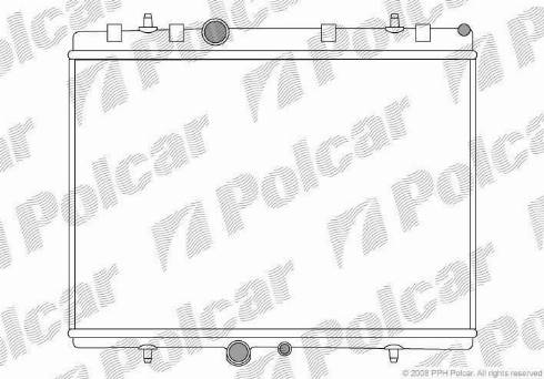 Polcar 571008-4 - Радиатор, охлаждане на двигателя vvparts.bg