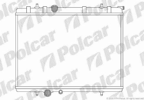 Polcar 571008-8 - Радиатор, охлаждане на двигателя vvparts.bg