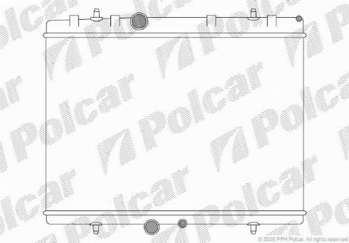 Polcar 571008A4 - Радиатор, охлаждане на двигателя vvparts.bg