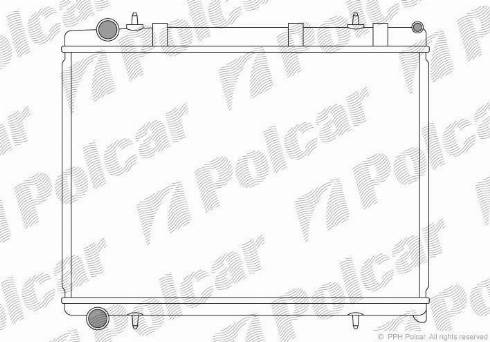 Polcar 5711081X - Радиатор, охлаждане на двигателя vvparts.bg
