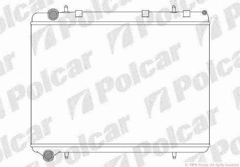 Polcar 571108A1 - Радиатор, охлаждане на двигателя vvparts.bg