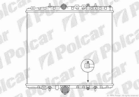 Polcar 578708-2 - Радиатор, охлаждане на двигателя vvparts.bg