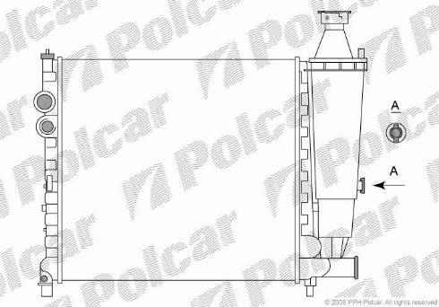 Polcar 5737081X - Радиатор, охлаждане на двигателя vvparts.bg
