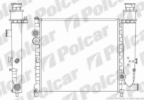 Polcar 5737083X - Радиатор, охлаждане на двигателя vvparts.bg