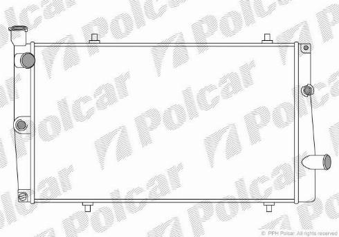 Polcar 573708-2 - Радиатор, охлаждане на двигателя vvparts.bg