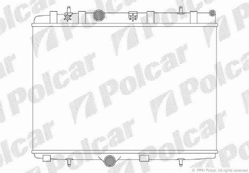 Polcar 5724082X - Радиатор, охлаждане на двигателя vvparts.bg