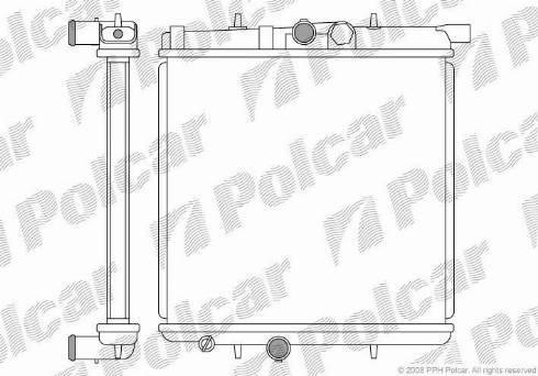 Polcar 572308-1 - Радиатор, охлаждане на двигателя vvparts.bg