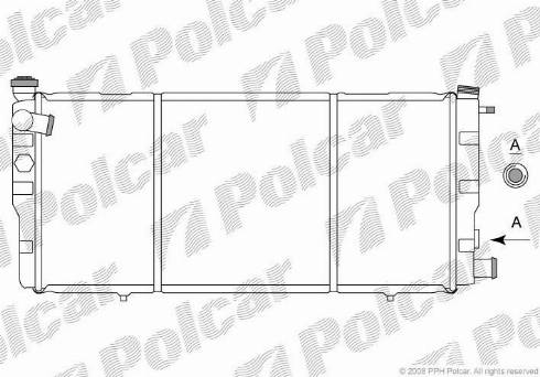 Polcar 572208-4 - Радиатор, охлаждане на двигателя vvparts.bg