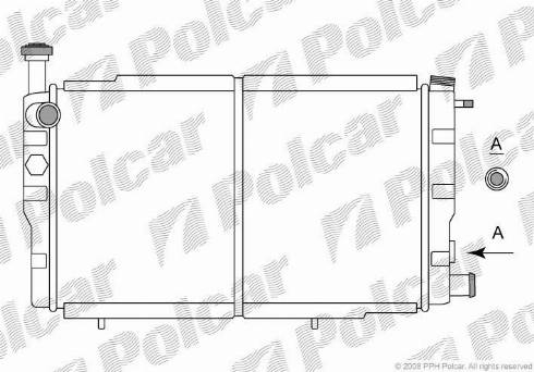 Polcar 572208-1 - Радиатор, охлаждане на двигателя vvparts.bg