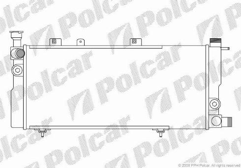 Polcar 572208A4 - Радиатор, охлаждане на двигателя vvparts.bg