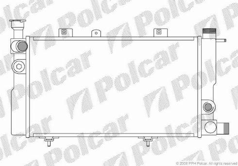 Polcar 572208A1 - Радиатор, охлаждане на двигателя vvparts.bg