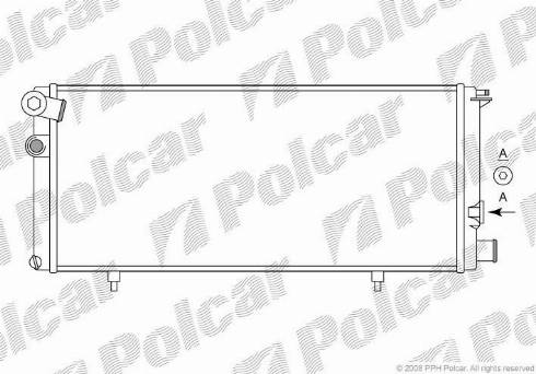 Polcar 572208A2 - Радиатор, охлаждане на двигателя vvparts.bg