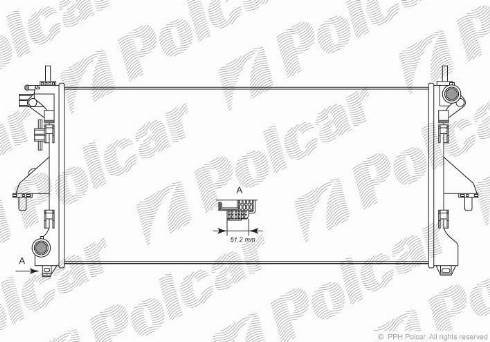 Polcar 577008-4 - Радиатор, охлаждане на двигателя vvparts.bg