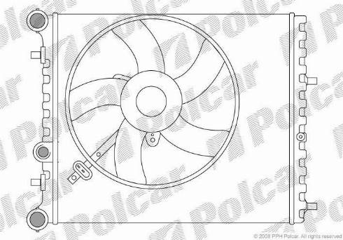 Polcar 6913084X - Радиатор, охлаждане на двигателя vvparts.bg