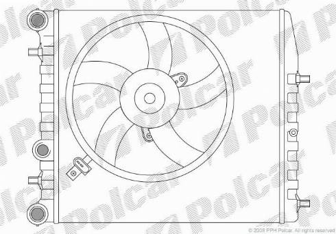 Polcar 691308-4 - Радиатор, охлаждане на двигателя vvparts.bg