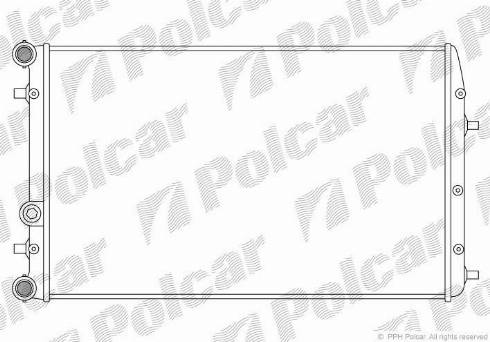 Polcar 691308-5 - Радиатор, охлаждане на двигателя vvparts.bg