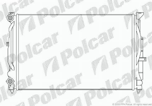 Polcar 6925081X - Радиатор, охлаждане на двигателя vvparts.bg