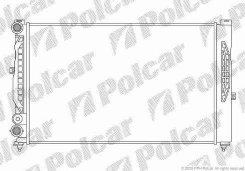 Polcar 692508A1 - Радиатор, охлаждане на двигателя vvparts.bg