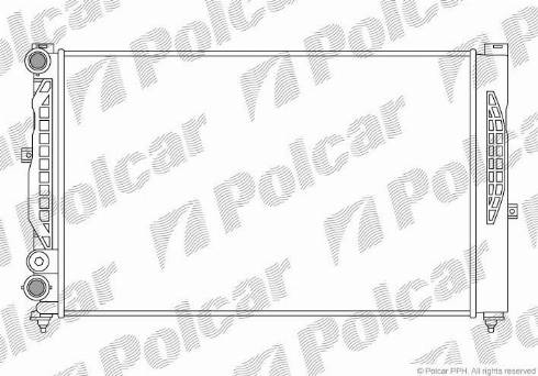 Polcar 692508B1 - Радиатор, охлаждане на двигателя vvparts.bg