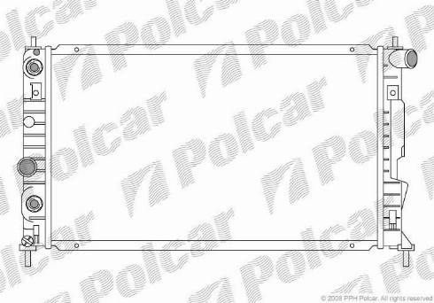 Polcar 652308-3 - Радиатор, охлаждане на двигателя vvparts.bg