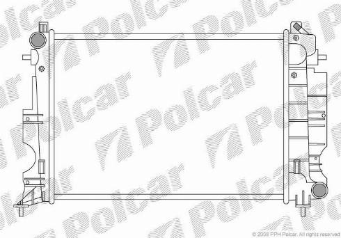 Polcar 652208-2 - Радиатор, охлаждане на двигателя vvparts.bg