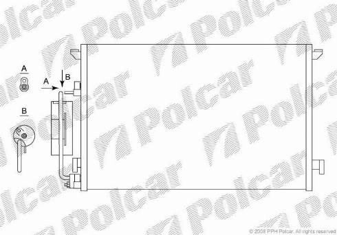 Polcar 6522K82X - Кондензатор, климатизация vvparts.bg