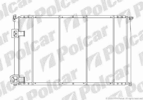 Polcar 6041081X - Радиатор, охлаждане на двигателя vvparts.bg