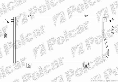Polcar 6041K8C4 - Кондензатор, климатизация vvparts.bg