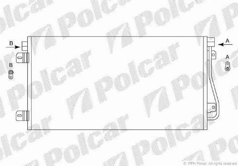 Polcar 6041K8C3 - Кондензатор, климатизация vvparts.bg