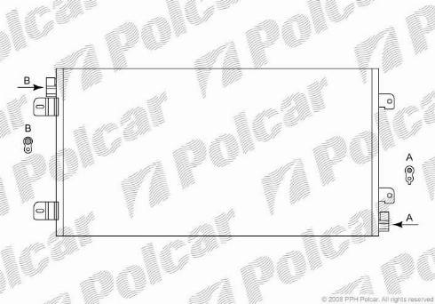 Polcar 6041K8C2 - Кондензатор, климатизация vvparts.bg