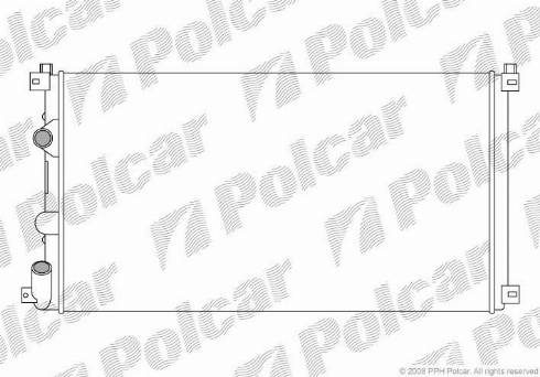 Polcar 604208A3 - Радиатор, охлаждане на двигателя vvparts.bg