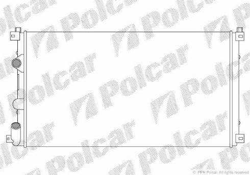 Polcar 604208A2 - Радиатор, охлаждане на двигателя vvparts.bg