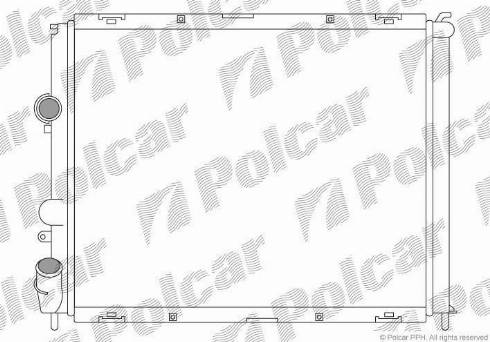 Polcar 6060089X - Радиатор, охлаждане на двигателя vvparts.bg