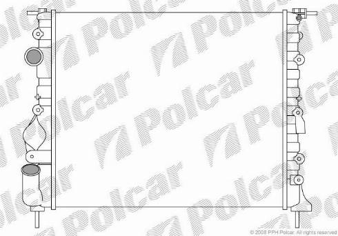 Polcar 6060084X - Радиатор, охлаждане на двигателя vvparts.bg