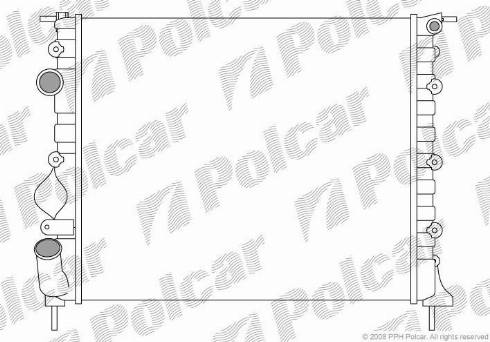 Polcar 606008-4 - Радиатор, охлаждане на двигателя vvparts.bg