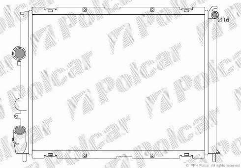 Polcar 6060085X - Радиатор, охлаждане на двигателя vvparts.bg