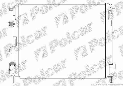 Polcar 6060086X - Радиатор, охлаждане на двигателя vvparts.bg