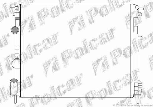 Polcar 606008A6 - Радиатор, охлаждане на двигателя vvparts.bg