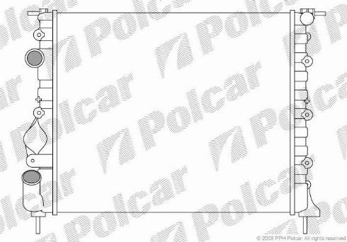 Polcar 6060081X - Радиатор, охлаждане на двигателя vvparts.bg