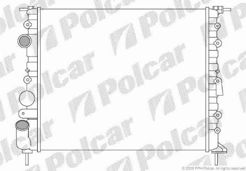 Polcar 606008-1 - Радиатор, охлаждане на двигателя vvparts.bg