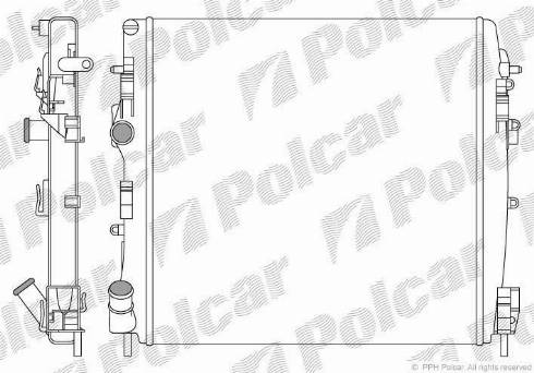 Polcar 6060088X - Радиатор, охлаждане на двигателя vvparts.bg