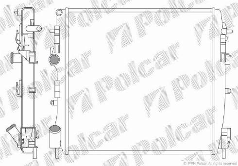 Polcar 606008-8 - Радиатор, охлаждане на двигателя vvparts.bg