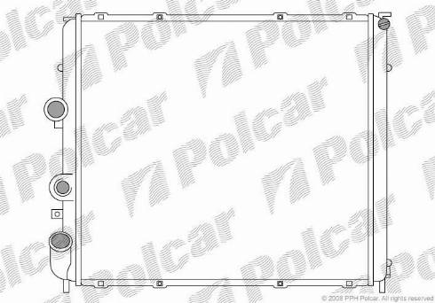 Polcar 6060083X - Радиатор, охлаждане на двигателя vvparts.bg