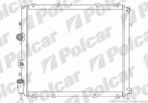 Polcar 606008-3 - Радиатор, охлаждане на двигателя vvparts.bg