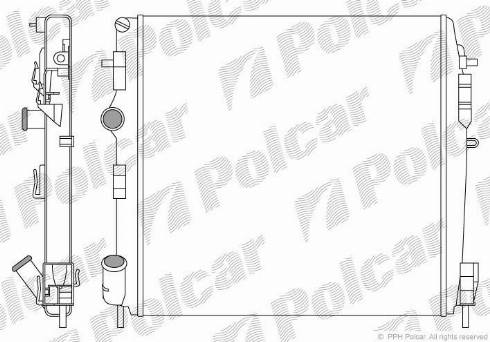 Polcar 6060087X - Радиатор, охлаждане на двигателя vvparts.bg