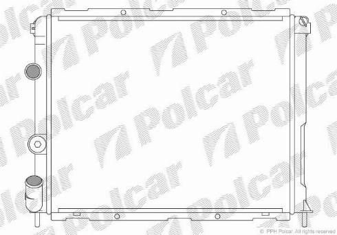 Polcar 606008A9 - Радиатор, охлаждане на двигателя vvparts.bg