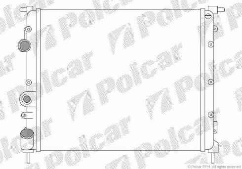 Polcar 606008A1 - Радиатор, охлаждане на двигателя vvparts.bg