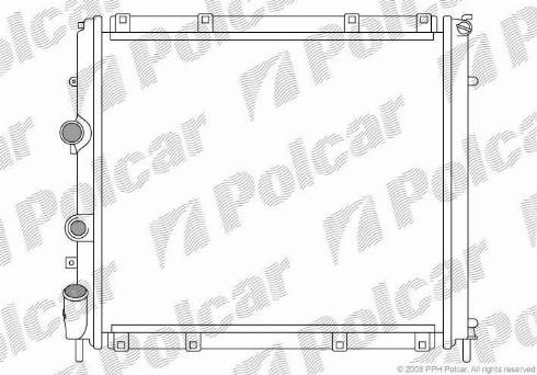 Polcar 606008A3 - Радиатор, охлаждане на двигателя vvparts.bg