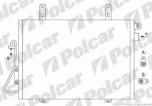 Polcar 6060K8C1 - Кондензатор, климатизация vvparts.bg