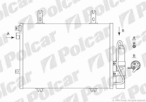 Polcar 6060K82X - Кондензатор, климатизация vvparts.bg